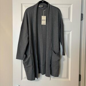 PACT Airplane Cardigan Organic Cotton, Gray size XS/S